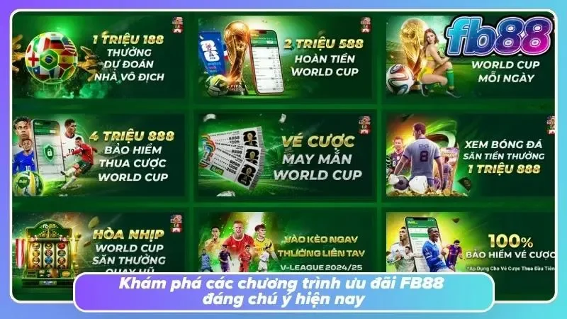 Tổng hợp những khuyến mãi FB88 nổi trội dành cho hội viên
